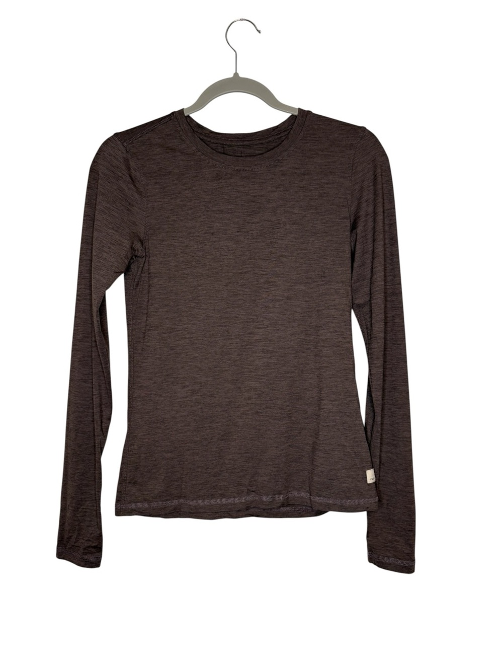 Vuori Womens Long Sleeve Lux Crew Heathered Purple Size Small